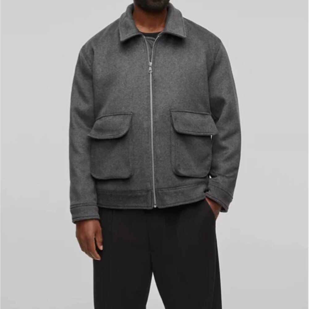 Mode of One Men's Utility Pocket Jacket Heather Onyx Size M